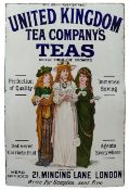 UNITED KINGDOM TEA COMPANY'S TEAS - 1890S ENAMEL SIGN