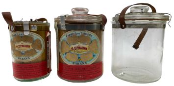 H UPMANN - SELECTION OF THREE ADVERTISING CIGAR JARS