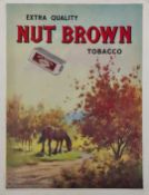 NUT BROWN TOBACCO - 1960S SHOP DISPLAY POSTER