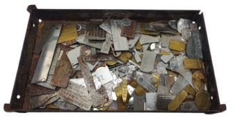 LARGE MIXED SELECTION OF EMBOSSED METAL PLATES