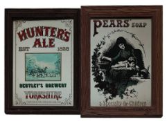 TWO VINTAGE PUB ADVERTISING POINT OF SALE MIRRORS
