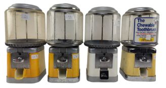 BEAVER - FOUR VINTAGE 20P SWEET VENDING MACHINES DISPENSERS