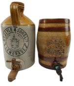 TWO VICTORIAN / EDWARDIAN STONEWARE PUB BARRELS