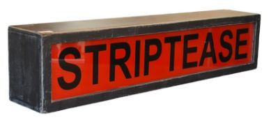 STRIPTEASE - 1990S ILLUMINATED ADVERTISING LIGHT BOX SIGN