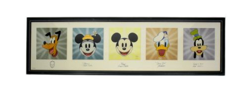 WALT DISNEY - VOICE ACTORS SIGNED SERICEL DISPLAY SET