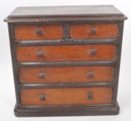 VICTORIAN MAHOGANY APPRENTICE PIECE CHEST OF DRAWERS