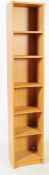 IKEA - CONTEMPORARY OAK VENEERED PEDESTAL BOOKCASE UNIT