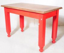 EARLY 20TH CENTURY IRISH PAINTED PUB DINING TABLE
