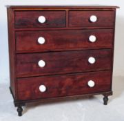 VICTORIAN 19TH CENTURY PINE COUNTRY CHEST OF DRAWERS