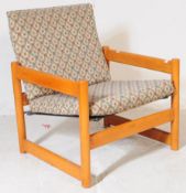 HABITAT - MID CENTURY CAMPUS ARMCHAIR WITH BEECH SUPPORTS