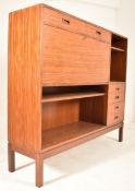 MID CENTURY 1970S TEAK WOOD MILITARY HIGHBOARD