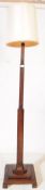 1930S ART DECO SOLID OAK FLOOR STANDARD LAMP