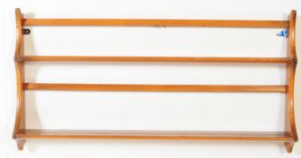 ERCOL - MODEL 268 - MID CENTURY ELM HANGING PLATE RACK