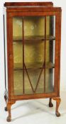 QUEEN ANNE REVIVAL WALNUT DISPLAY CABINET