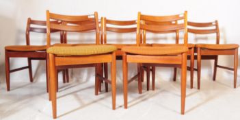 DANISH MODERN DESIGN - SET OF SIX MID CENTURY TEAK DINING CHAIRS