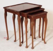 1950S QUEEN ANNE REVIVAL WALNUT GRADUATING NEST OF TABLES
