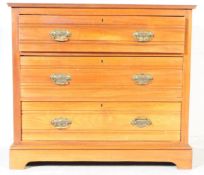 EDWARDIAN ARTS & CRAFTS SATIN WALNUT CHEST OF DRAWERS