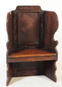 19TH CENTURY VICTORIAN CARVED OAK CHILDS CHAIR