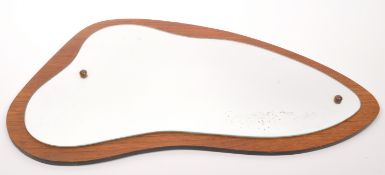 BRITISH MODERN DESIGN - MID CENTURY TEAK ATOMIC MIRROR