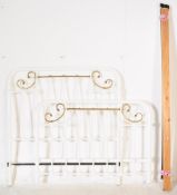 19TH CENTURY VICTORIAN PAINTED CAST IRON BED FRAME