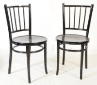 PAIR OF EBONISED BENTWOOD DINING CHAIRS