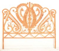 PONS LEYVA - MID CENTURY SPANISH BAMBOO AND WICKER HEADBOARD