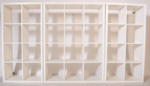 IKEA - THREE CONTEMPORARY IKEA KALLAX SHELVES