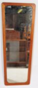 BRITISH MODERN DESIGN - MID CENTURY TEAK ATOMIC MIRROR