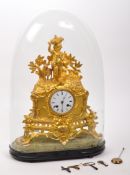 JAPY FRERES & CIE - 19TH CENTURY FRENCH ORMOLU CLOCK IN DOME