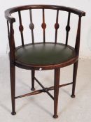 EDWARDIAN MAHOGANY CORNER ARMCHAIR / CHAIR