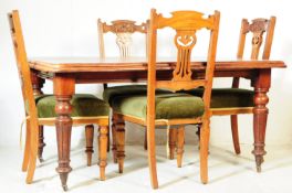 19TH CENTURY VICTORIAN MAHOGANY DINING TABLE & CHAIRS