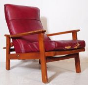 STYLE OF SCANDART FURNITURE - MID CENTURY TEAK WOOD EASY CHAIR