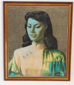 AFTER VLADIMIR TRETCHIKOFF - MISS WONG RETRO FRAMED PRINT
