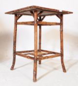 VICTORIAN AESTHETIC MOVEMENT BAMBOO SIDE OCCASIONAL TABLE