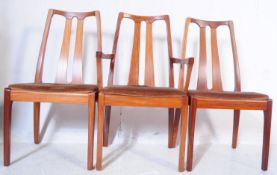 SIX MID CENTURY 1970S TEAK DINING CHAIRS