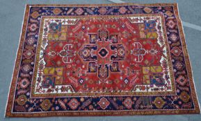 VINTAGE 20TH CENTURY PERSIAN ISLAMIC HeRIZ FLOOR RUG