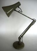 MID CENTURY INDUSTRIAL ANGLEPOISE LAMP IN SAGE GREEN
