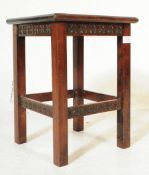 EARLY 20TH CENTURY HAND CARVED MAHOGANY OCCASIONAL TABLE