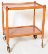 MID CENTURY DANISH MANNER TEAK WOOD HOSTESS SERVING TROLLEY