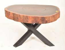 CONTEMPORARY BESPOKE MADE WOOD & METAL LOW COFFEE TABLE