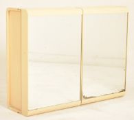 FRENCH VINTAGE PLASTIC & MIRROR FRONT WALL TOILET CABINET