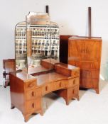 1930S ART DECO WALNUT BEDROOM SUITE INCL. DRESSING TABLE