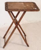 EARLY 20TH CENTURY CARVED TRESTLE TABLE