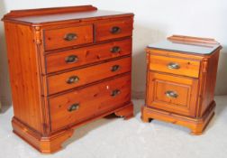 20TH CENTURY REPRODUCTION PINE CHEST OF DRAWERS