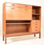 RETRO MID CENTURY 1970S TEAK WOOD HIGHBOARD CREDENZA
