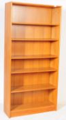 LARGE RETRO 20TH CENTURY TEAK OPEN FRONT BOOKCASE