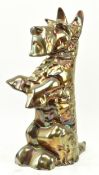 ART DECO 1930S CAST IRON SCOTTIE DOG COMPANION FIRESIDE SET