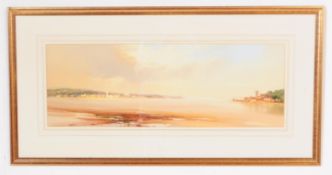 JOHN SHAPLAND ESTUARY WATERCOLOUR PAINTING