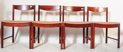 MCINTOSH LTD - FOUR RETRO AFROMOSIA TEAK DINING CHAIRS