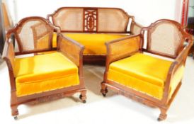 EARLY 20TH CENTURY CIRCA 1920S BERGERE SUITE ARMCHAIRS